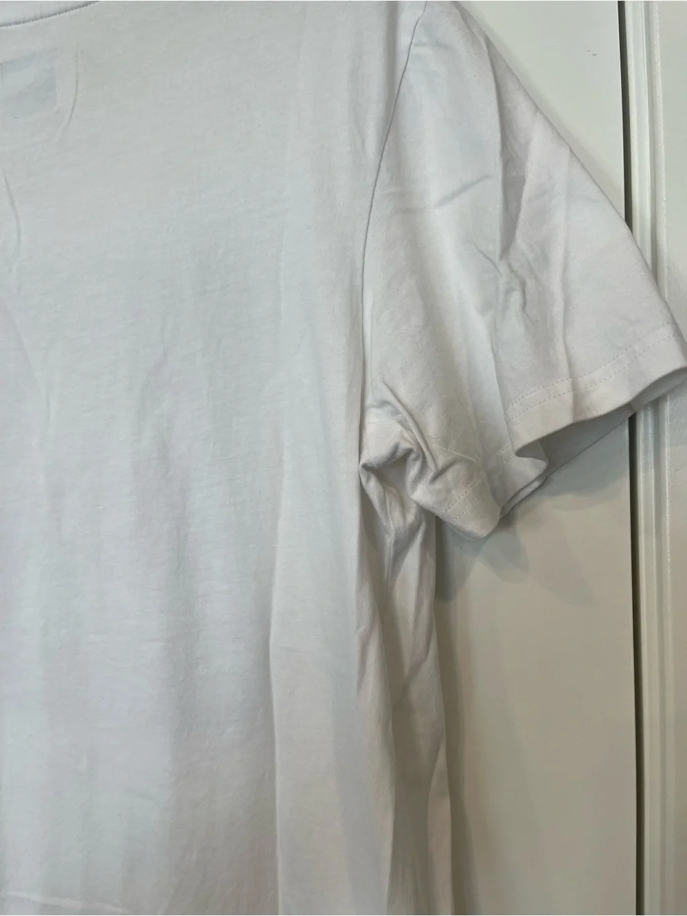 adidas White Short Sleeve Trefoil Logo Tee with Black Print